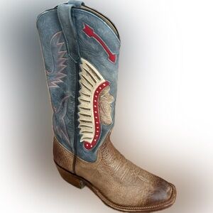 Rios of Mercedes Blue and Brown Boots